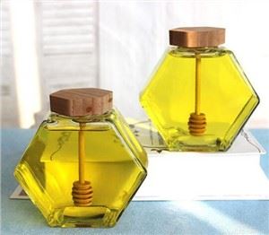 400ML Hexagon Iav Honey Jar
