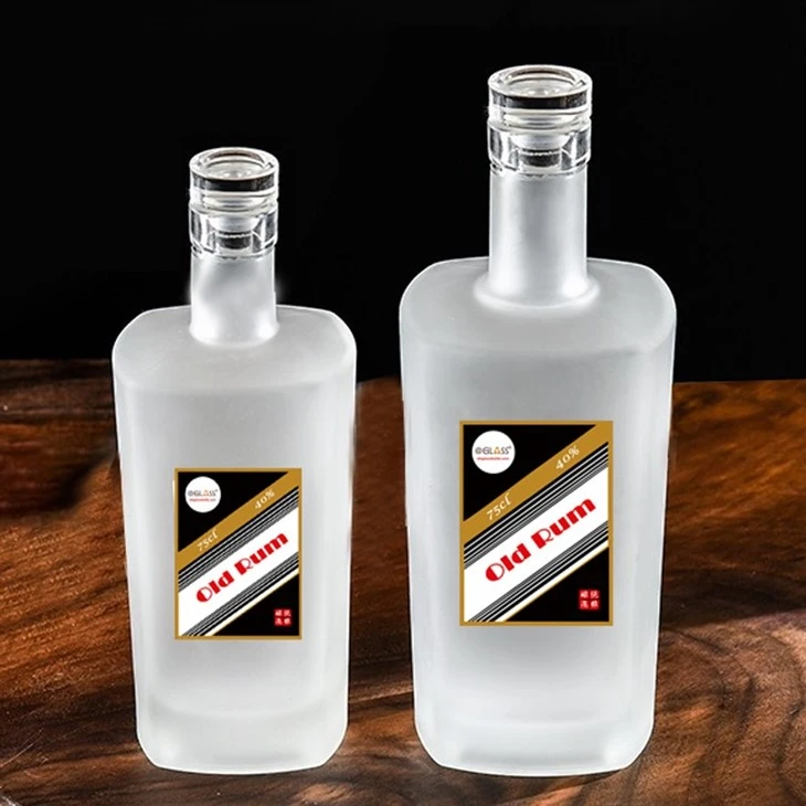 500ml Glass Rum Bottle With Cork